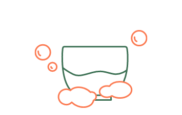 Illustration Kerze mit Schaum